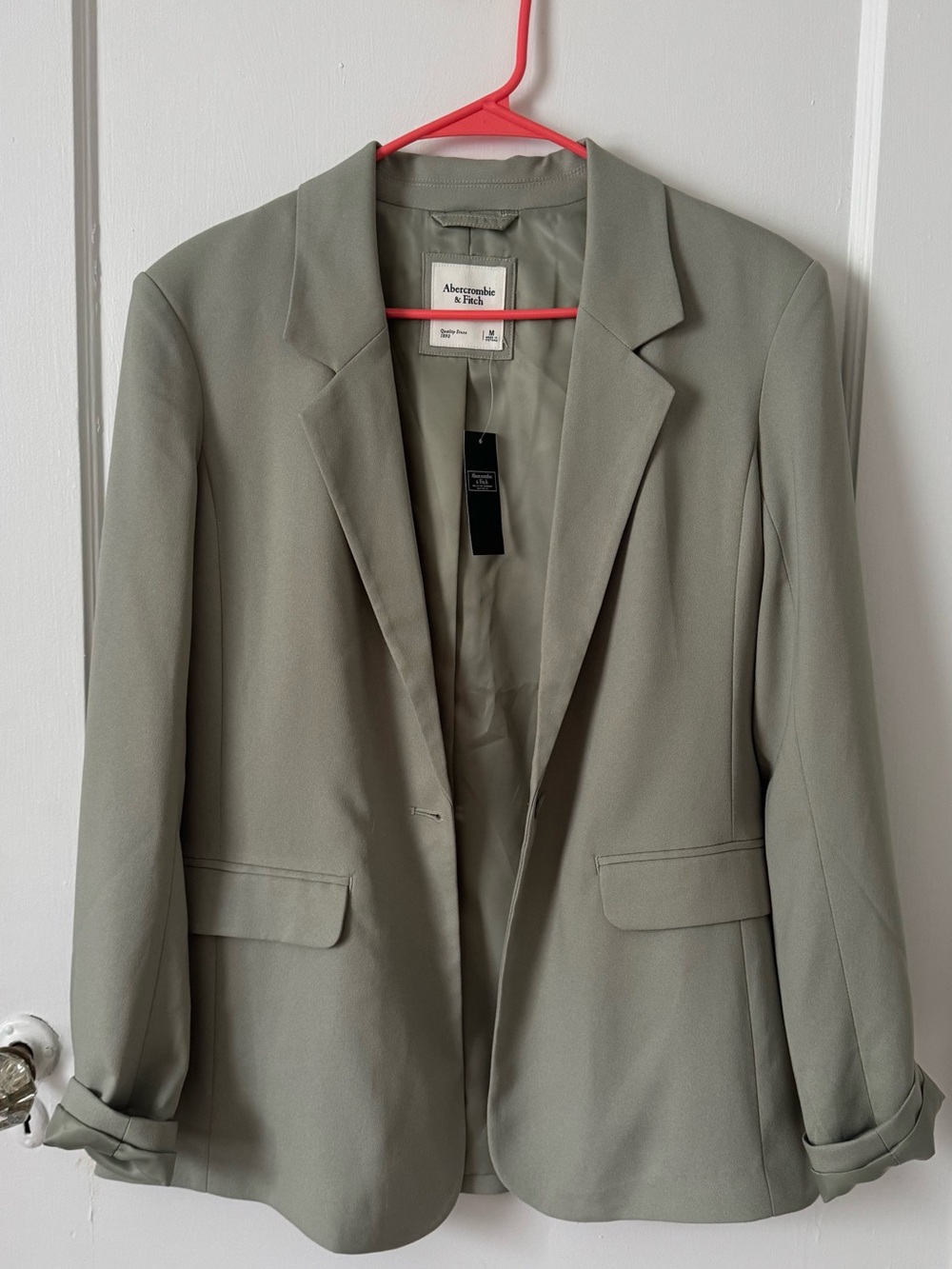 Abercrombie & Fitch Women's Sage Green Blazer - Picture 2 of 3